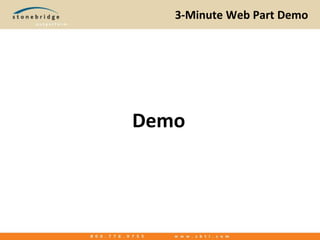 3-Minute Web Part DemoDemo