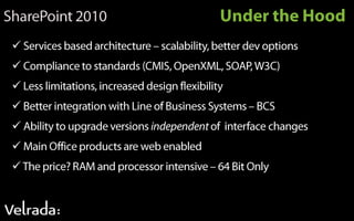  Complimentary Mobile functionalityUser HighlightsSharePoint 2010 Documents can file themselves and reappear where appropriate