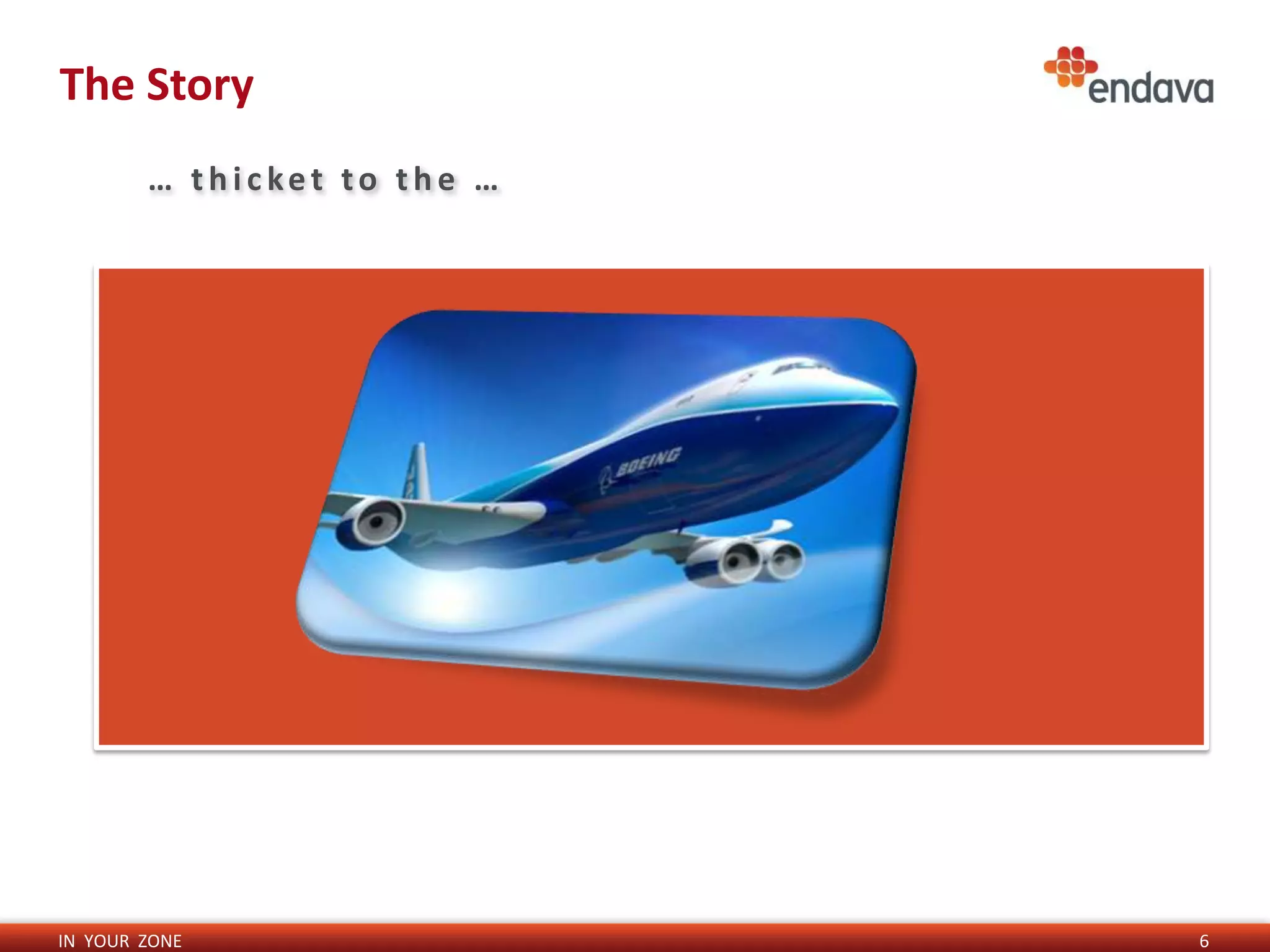 The Story
        … thicket to the …




IN YOUR ZONE                 6
 