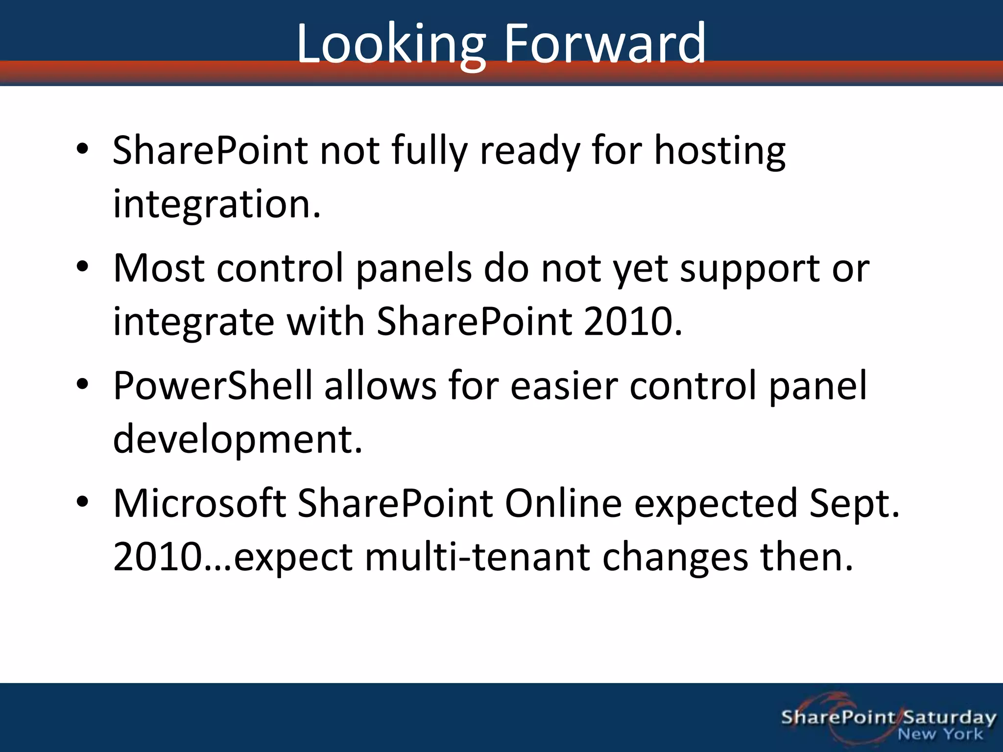 UpgradesFinally! You can upgrade from WSS 3.0 to SharePoint Foundation & SharePoint Server.Able to upgrade MOSS 2007 to Multi-tenant with Database attached.Able to add the 2010 look and feel to the newly upgraded sites.