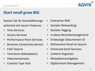 Anzahl wächst mit dem Mengengerüst
