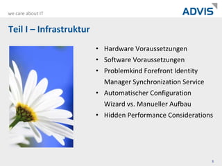 Teil I – InfrastrukturHardware Voraussetzungen