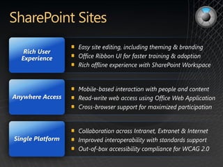 Rich User
  Experience




Anywhere Access




Single Platform
 