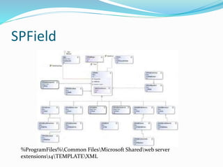 SPField
%ProgramFiles%Common FilesMicrosoft Sharedweb server
extensions14TEMPLATEXML
 