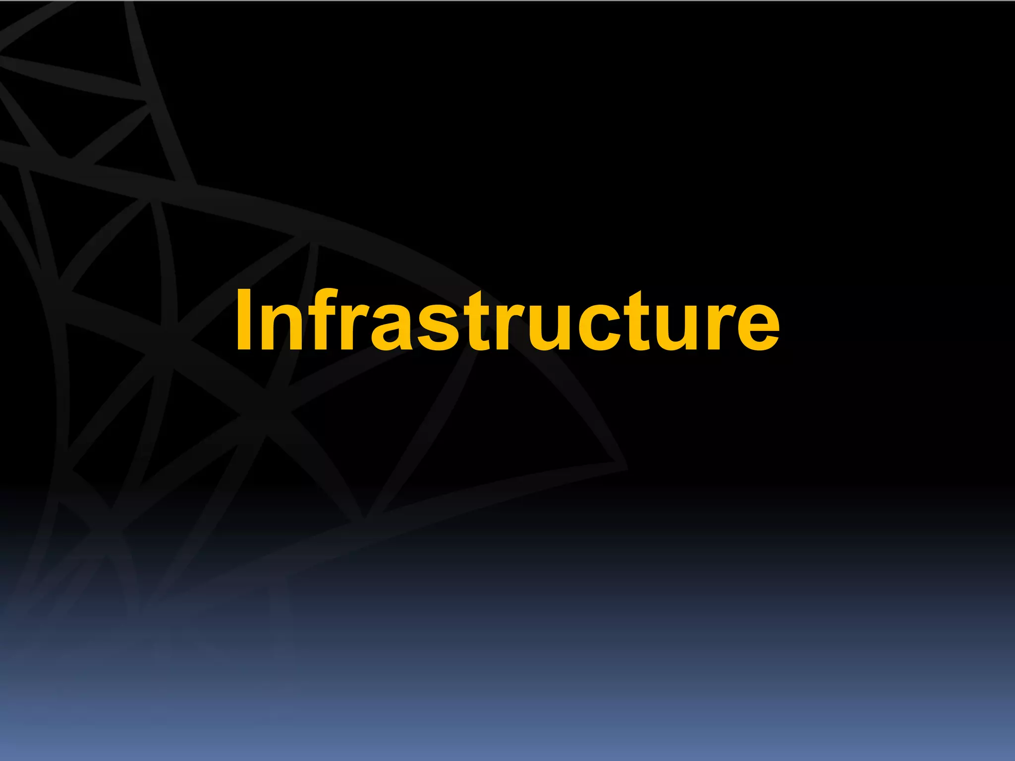 Infrastructure
 