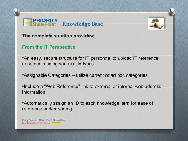 sharepoint knowledgebase