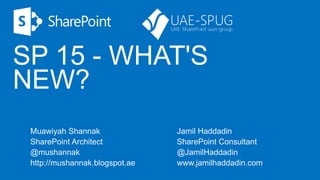 SP 15 - WHAT'S
NEW?
 