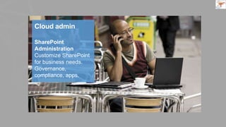 SharePoint
Administration
Customize SharePoint
for business needs.
Governance,
compliance, apps.

 