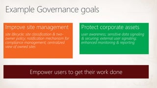 Improve site management Protect corporate assets
 