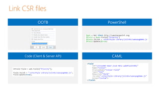 SharePoint 2013 Client-Side Rendering (CSR) & JSLink Templates | PPTX