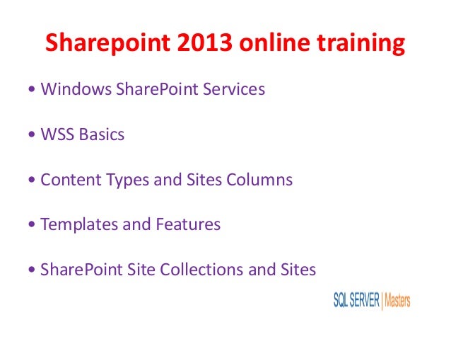Sharepoint 2013 Online Training