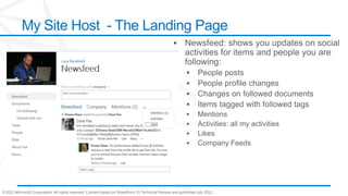 My Site Host - The Landing Page




©2012 Microsoft Corporation. All rights reserved. Content based on SharePoint 15 Technical Preview and published July 2012.
 