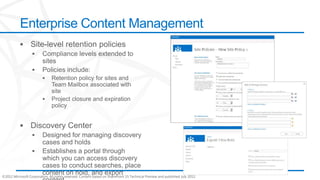 Enterprise Content Management




©2012 Microsoft Corporation. All rights reserved. Content based on SharePoint 15 Technical Preview and published July 2012.
 