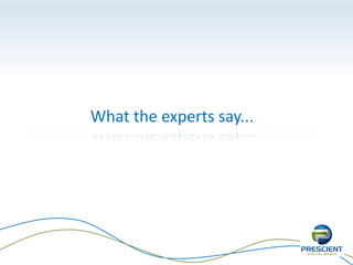 What the experts say...
 