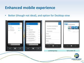 Improved ‘Cloud’ experience: OneDrive
 