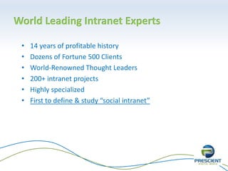First ever intranet methodology
 