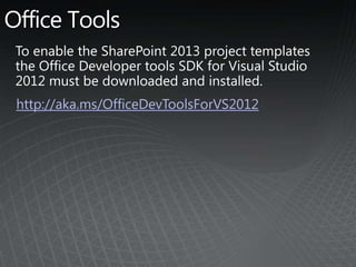 http://aka.ms/OfficeDevToolsForVS2012
 
