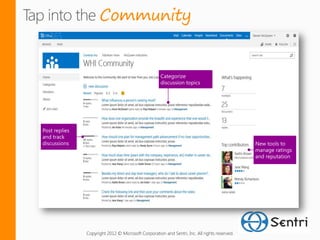 Community




Copyright 2012 © Microsoft Corporation and Sentri, Inc. All rights reserved.
 