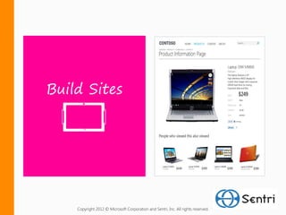 Build Sites




    Copyright 2012 © Microsoft Corporation and Sentri, Inc. All rights reserved.
 