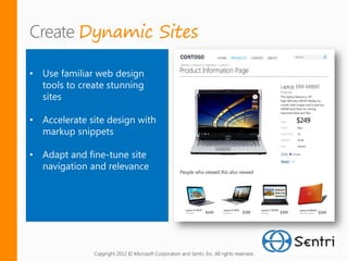 Dynamic Sites




 Copyright 2012 © Microsoft Corporation and Sentri, Inc. All rights reserved.
 