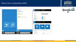 What’s New in SharePoint 2016
 