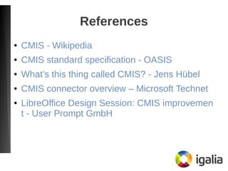 Sharepoint and LibreOffice interoperability through CMIS (Protocols ...