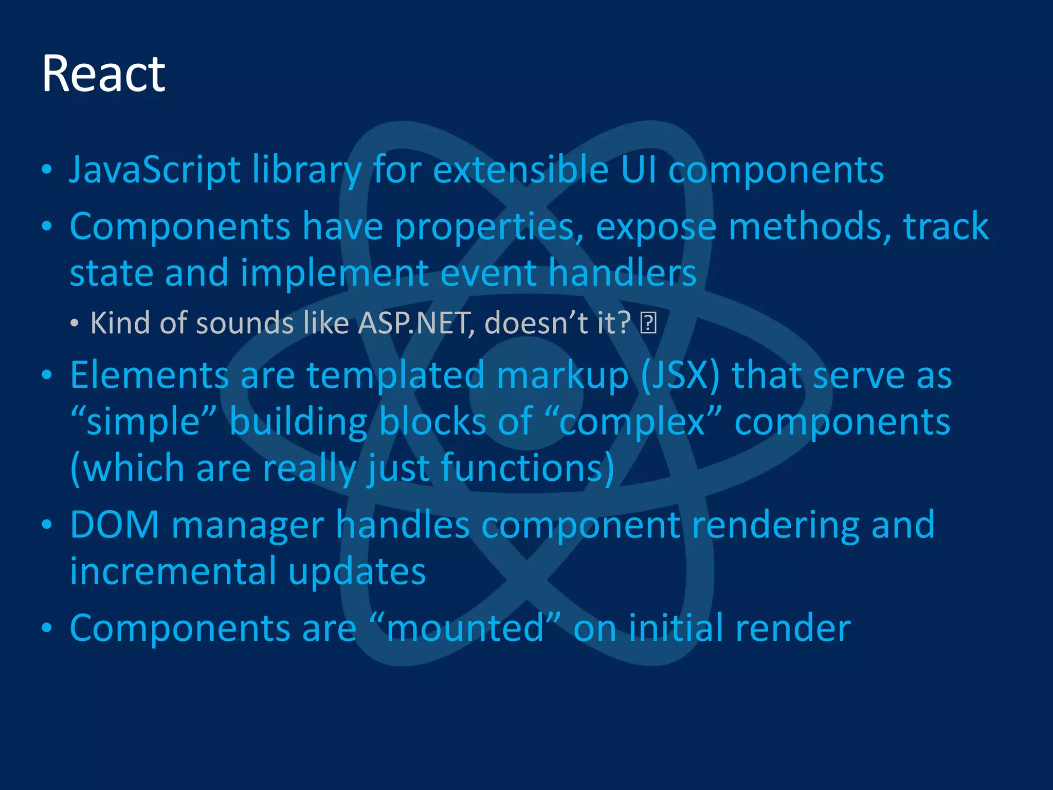 • Kind of sounds like ASP.NET, doesn’t it? 🤔
 