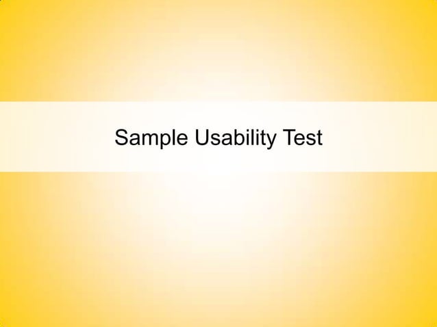 SharePoint and Usability Testing | PPT