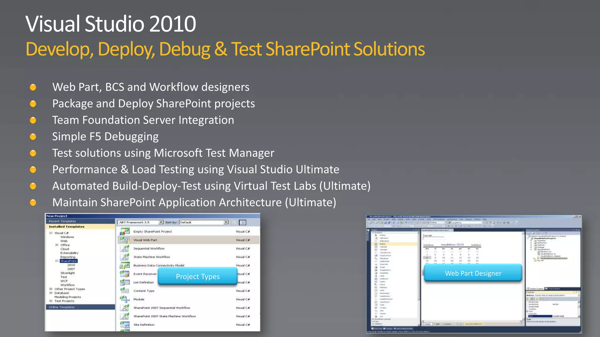 Project Types   Web Part Designer
 