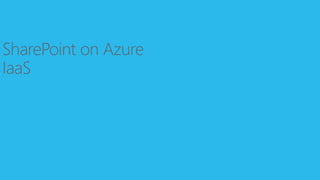 SharePoint on Azure 
IaaS 
• Mario Brandan 
• Regional Architect 
• Microsoft 
 