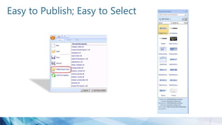Easy to Publish; Easy to Select
 