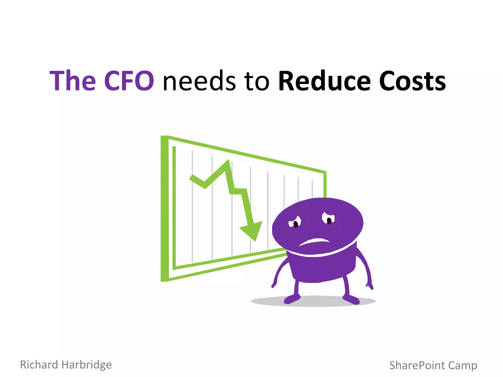The CFO  needs to  Reduce Costs SharePoint Camp Richard Harbridge 