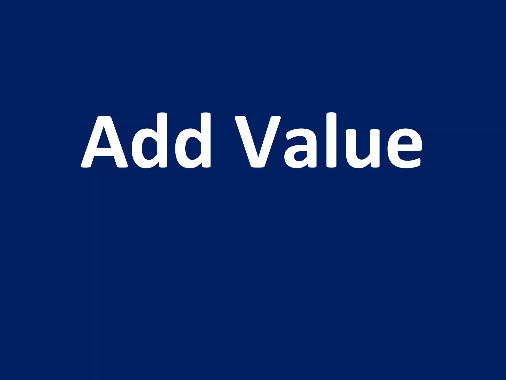 Add Value 