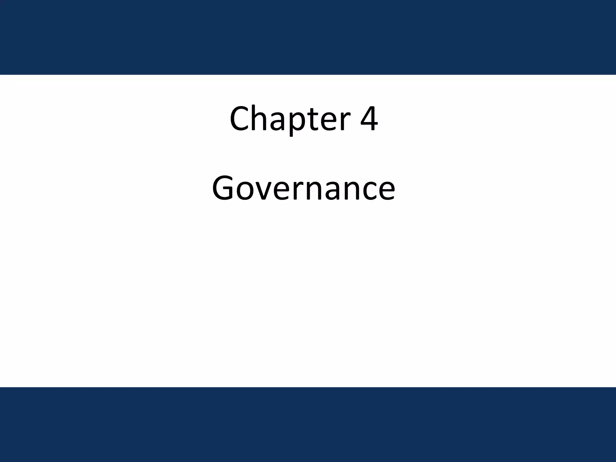 Chapter 4 Governance 
