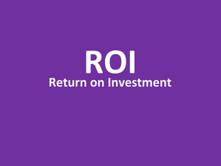 ROI Return on Investment 