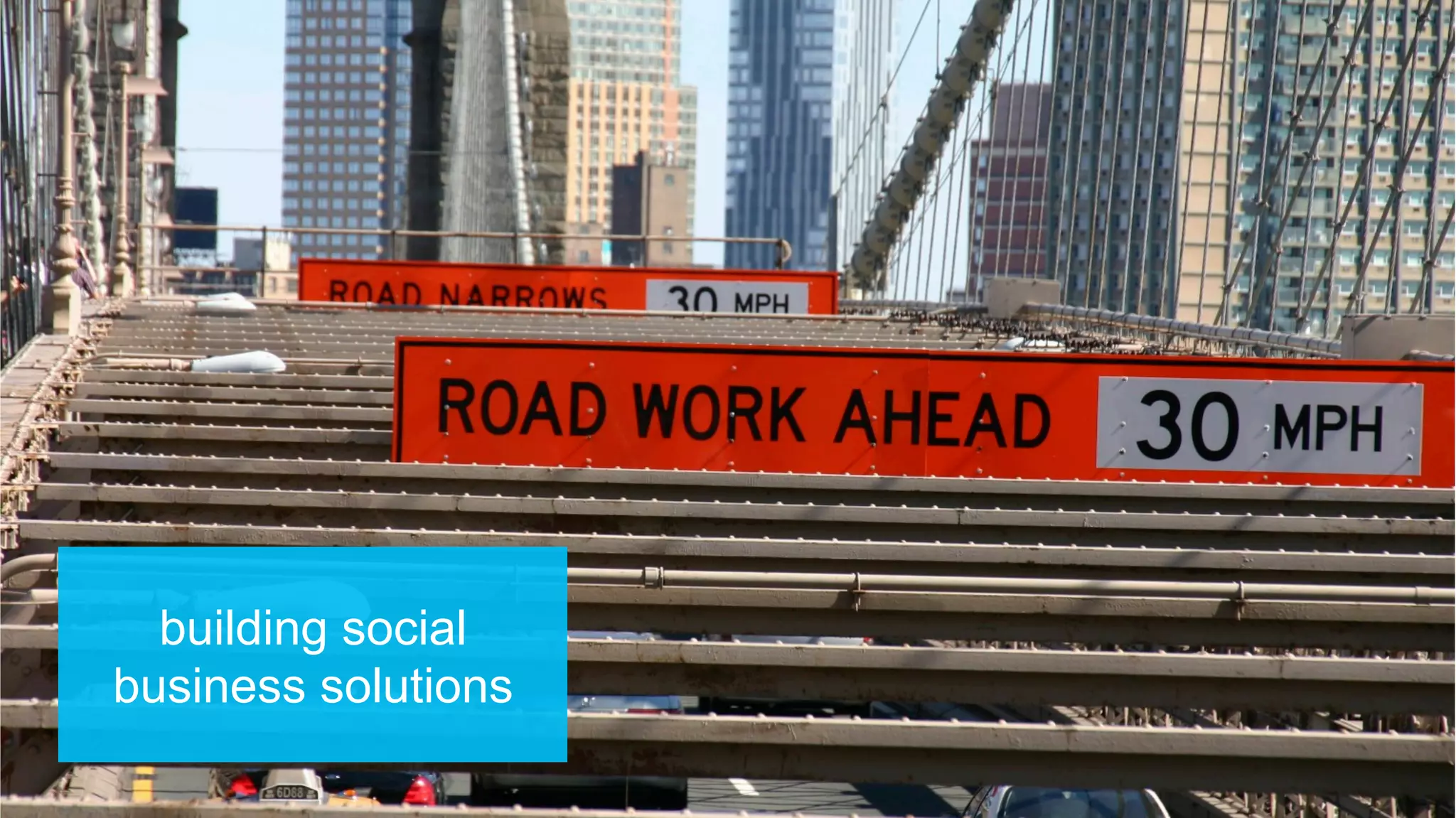 We’re just getting
     started




   building social
 business solutions
 