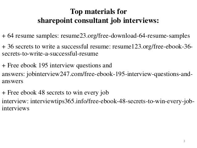 Sharepoint Consultant Resume Sample Pdf Ebook Free Download