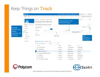 Track




We are pleased to announce Sentri has been acquired by Polycom
 