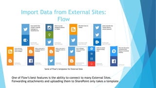 Import Data from External Sites:
Flow
Some of Flow’s templates for External Sites
One of Flow’s best features is the abili...