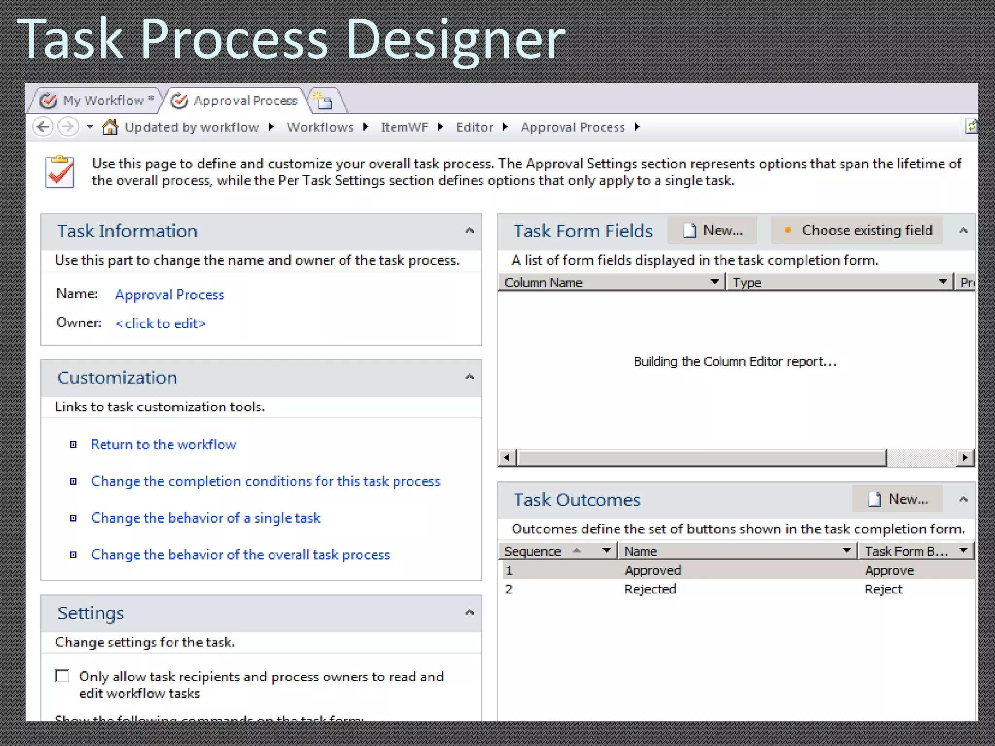 Task Process Designer 
 