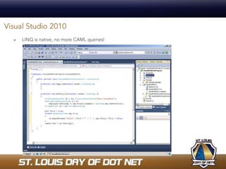 Visual Studio 2010Visual web part editor, UI no longer has to be in code behind