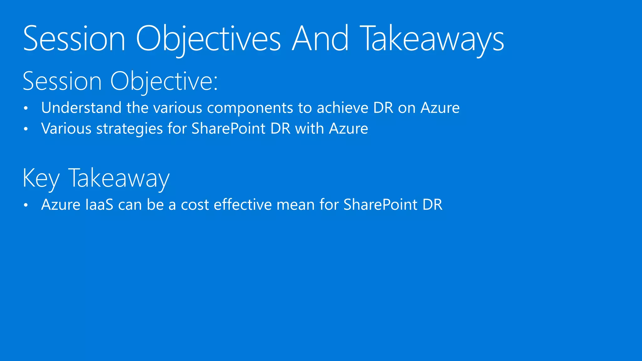SharePoint Disaster Recovery in Microsoft Azure | PPT