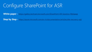 SharePoint Disaster Recovery in Microsoft Azure