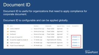 SharePoint 2013 Document Management Features | PPTX