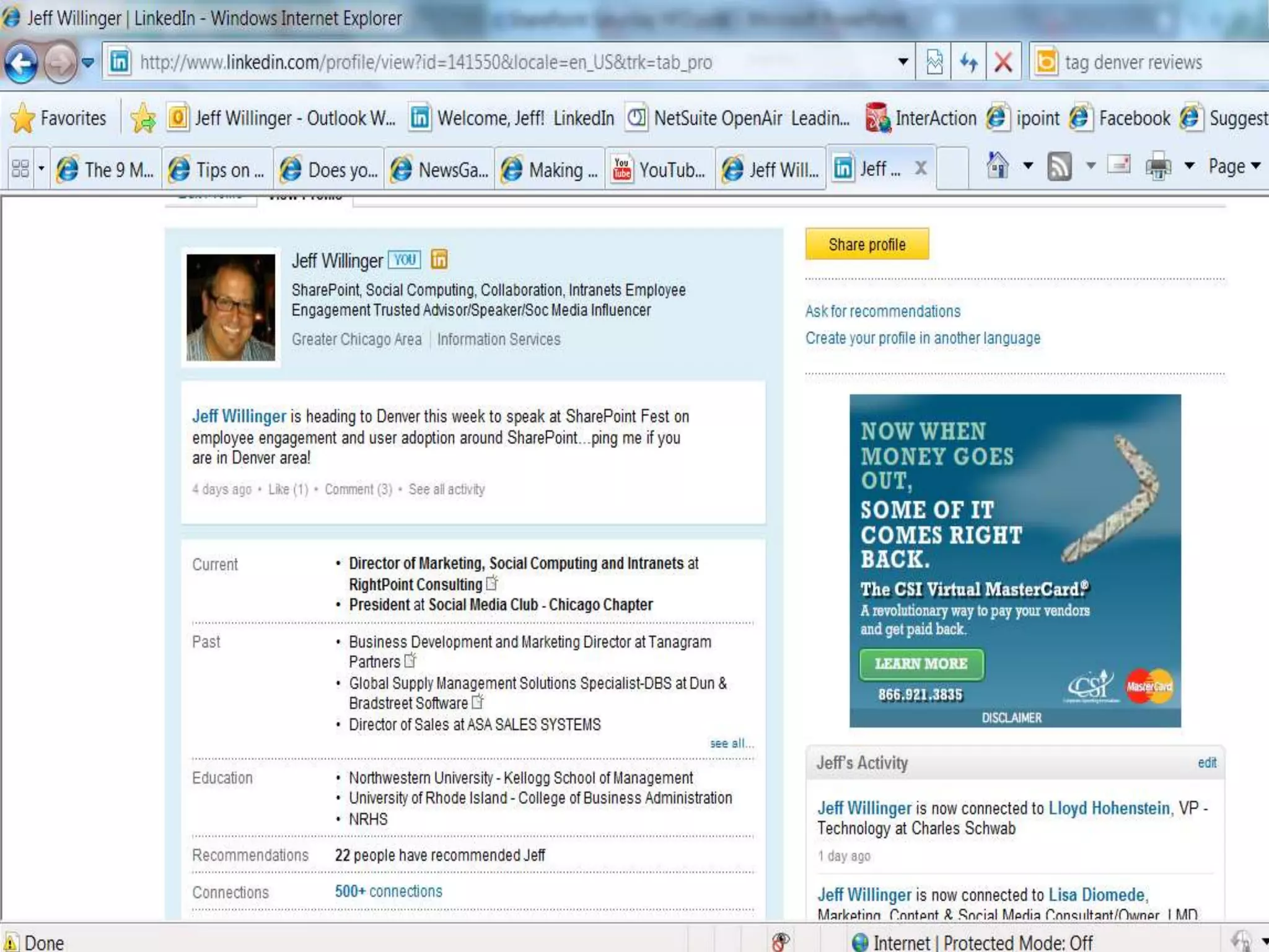 Linked INToolbarConnecting:  How to connectHomepageStatus updateGroupsPage 21