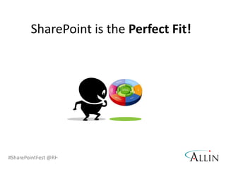 #SharePointFest @RHarbridge
SharePoint is the Perfect Fit!
 