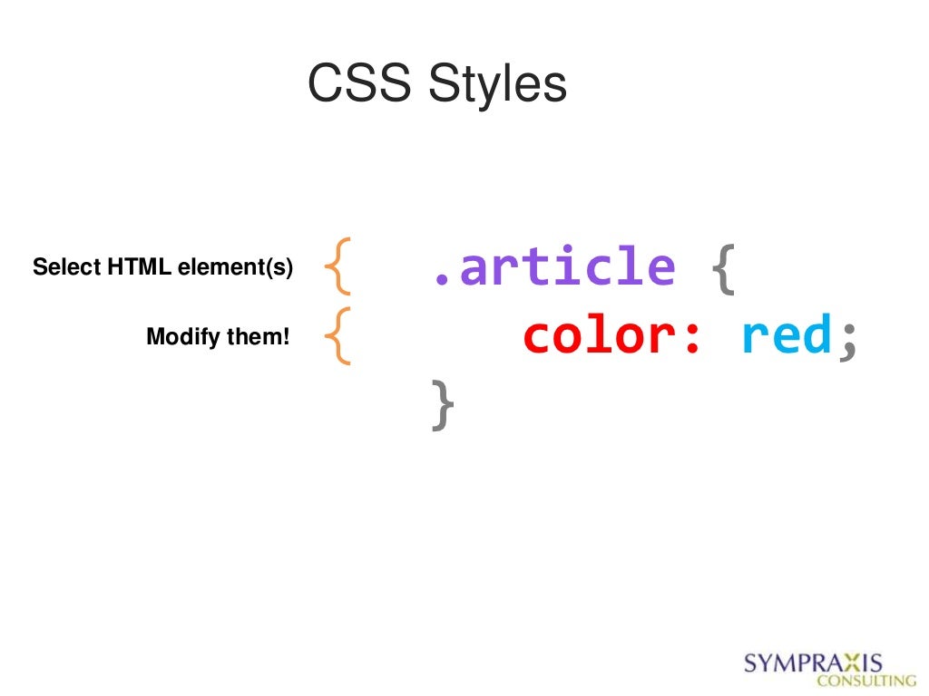 CSS Styles Select HTML element(s)