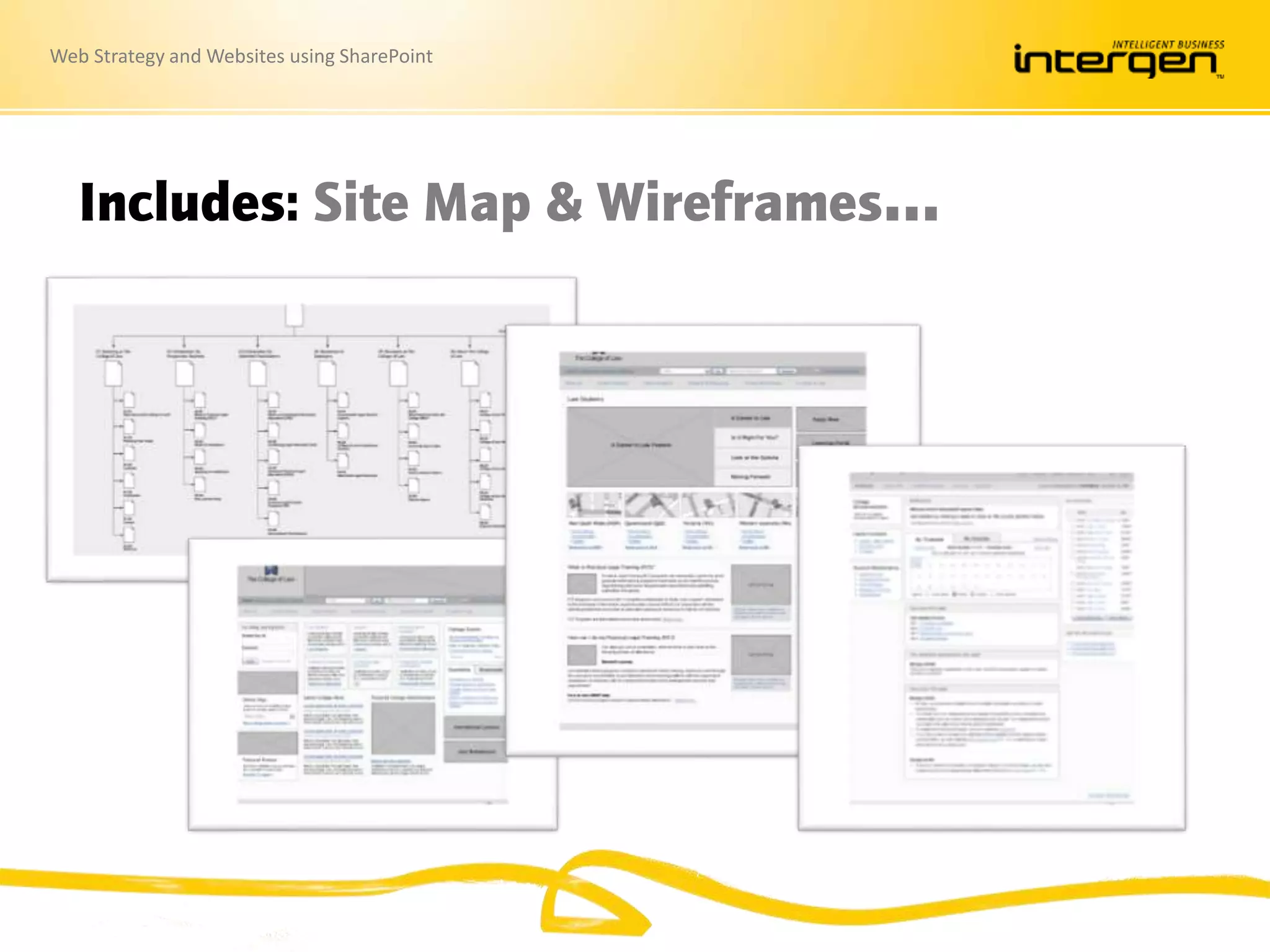 Web Strategy and Websites using SharePoint
Includes: Site Map & Wireframes…
 