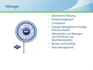 Vorteile für die Informatik9Betrieb einer Plattform für viele EinsatzzweckeDesign wird durch Masterpages vorgegebenDie Informationsarchitektur wird vorgegebenDas Berechtigungsmanagement kann mit bestehenden Möglichkeiten (AD) gemacht werdenStarke Strukturierung und Kontrolle des Inhalts möglichEinfache Anbindung von DrittsystemenVerwaltung erfolgt mit denselben Tools für mehrere PortaleGute Analyse und Optimierungsmöglichkeiten