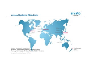 34 | Karsten Pohnke | arvato Systems | 10.07.2014
arvato Systems Standorte
Weitere Standorte in Deutschland:
Augsburg, Baden-Baden, Dortmund, Düsseldorf, Greven,
Hamburg, Köln, Leipzig, München, Rostock, Walldorf, Wiesbaden
Headquarters
Offices
 